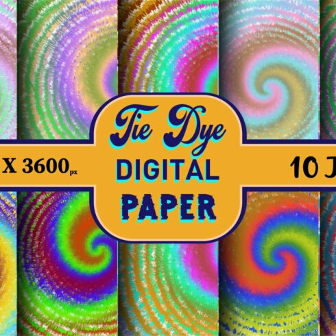 Tie Dye Sublimation Digital Paper cover image.