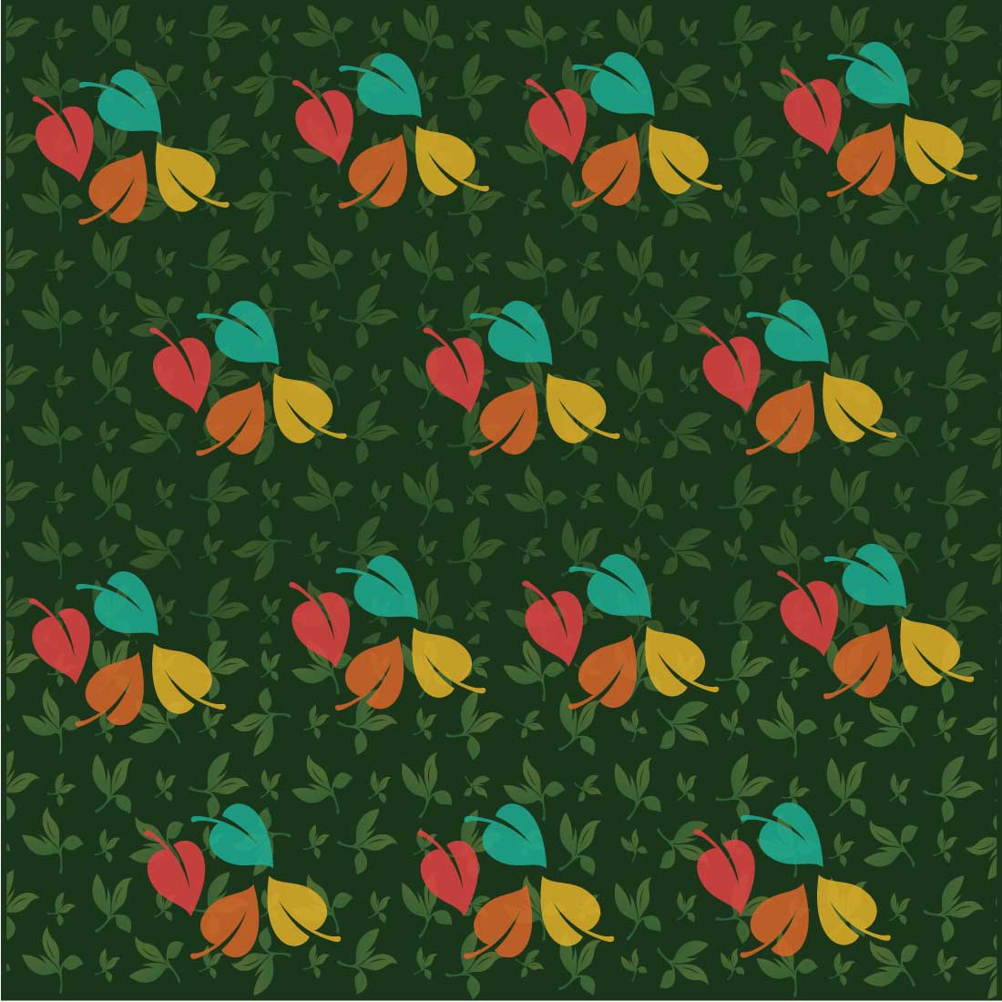 Autumn leaves pattern, and background for print on fabric, surface, paper, wrapping cover image.