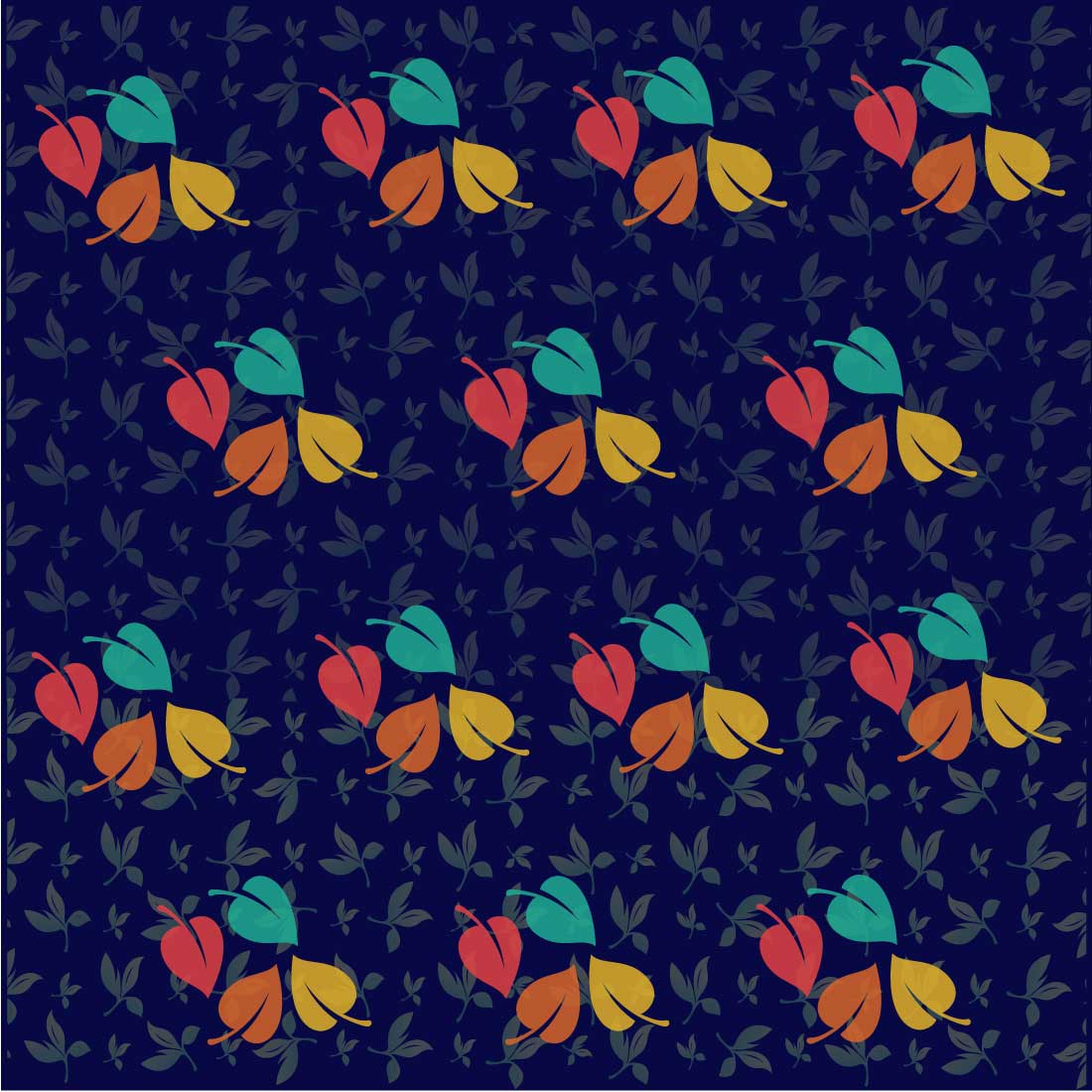 Autumn leaves pattern, and background for print on fabric, surface, paper, wrapping preview image.