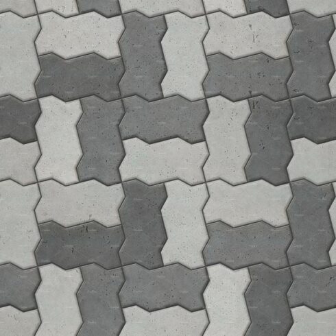 Interlocking paving seamless texture cover image.