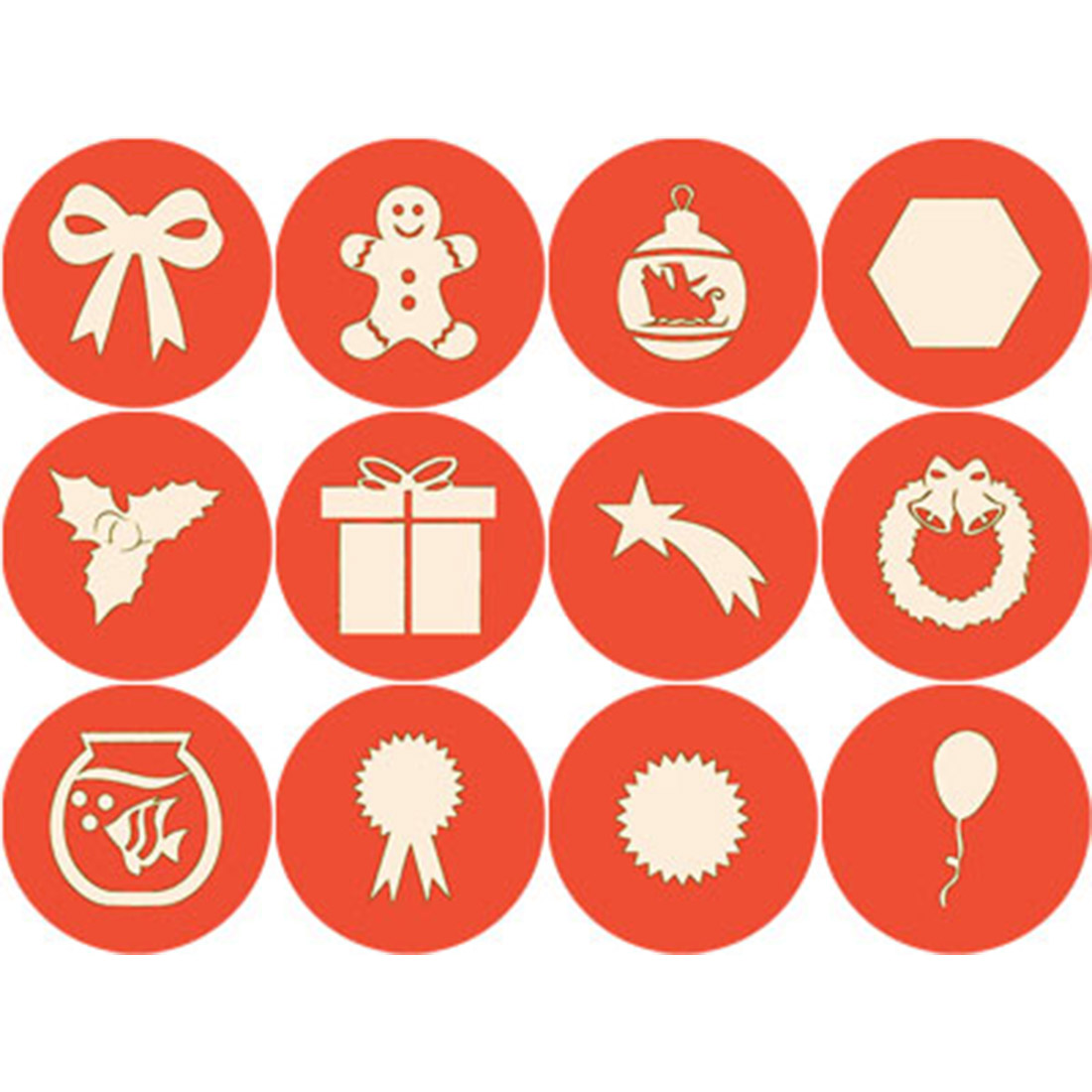 PEACH AND BURNT ORANGE DECORATION ROUND ICONS cover image.