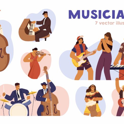 Musicians and music bands set cover image.