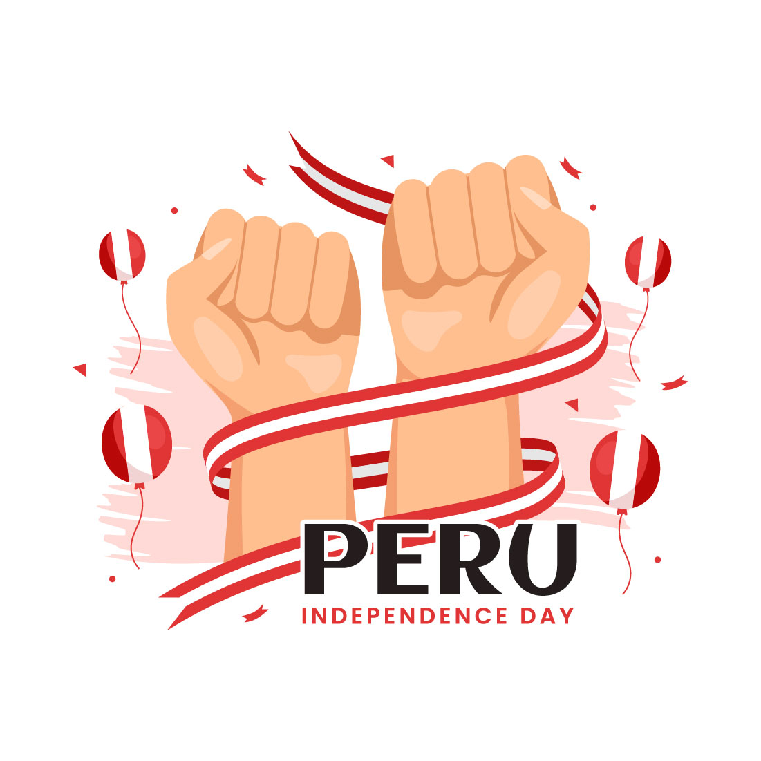 20 Peru Independence Day Illustration preview image.