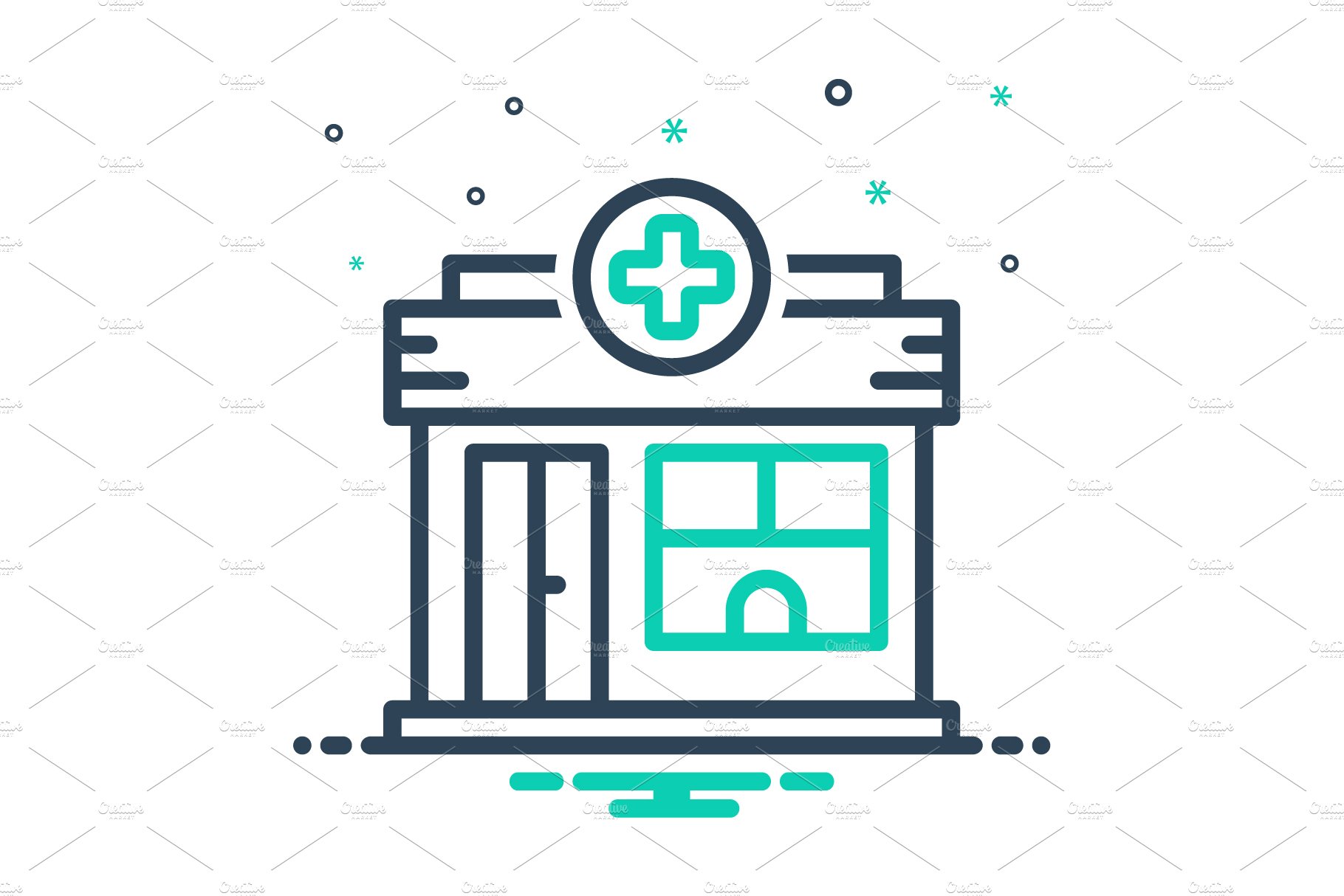 Pharmacies dispensary mix icon cover image.