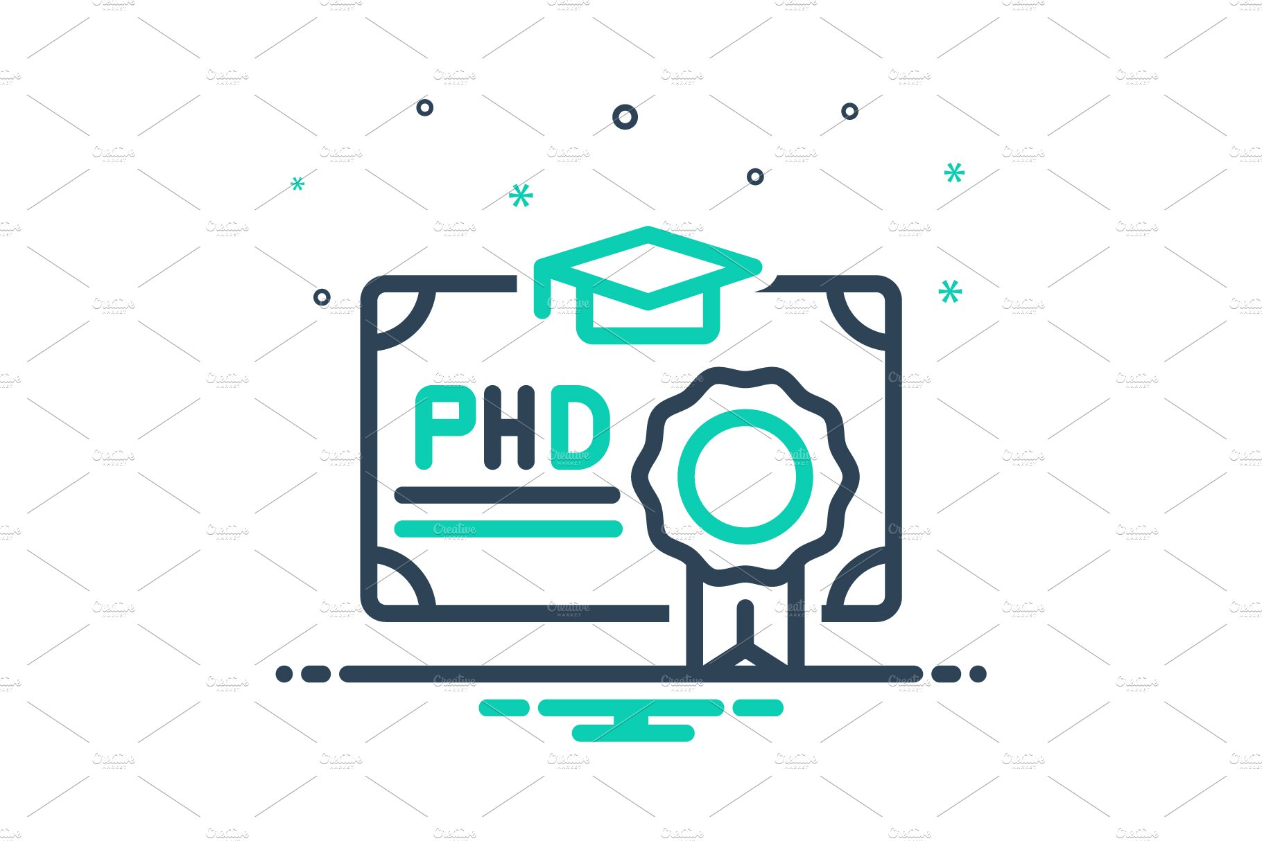 Phd graduate mix icon cover image.