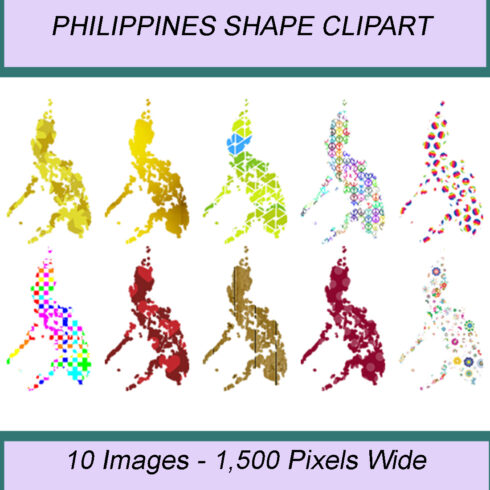 PHILIPPINES SHAPE CLIPART ICONS cover image.