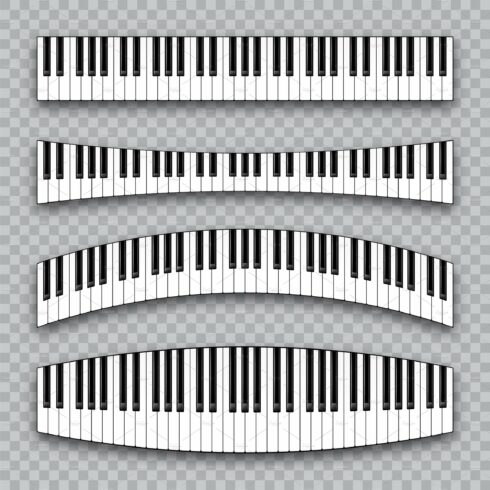 Realistic piano keys collection cover image.