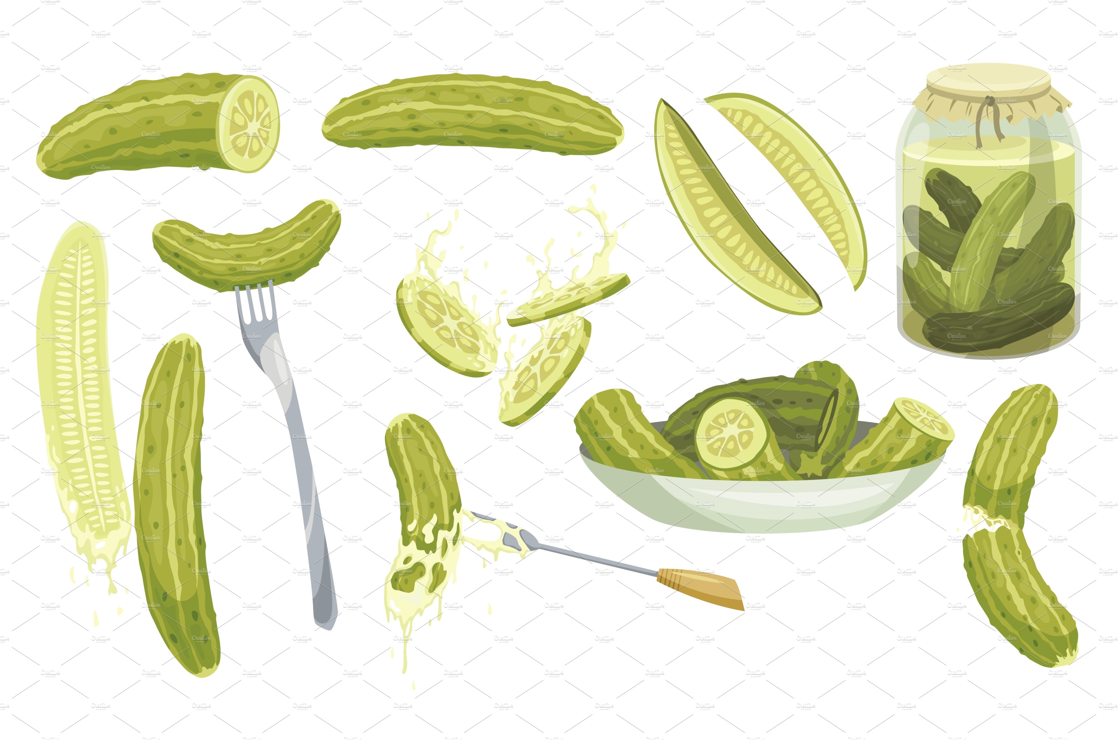 Homemade pickled cucumbers cover image.