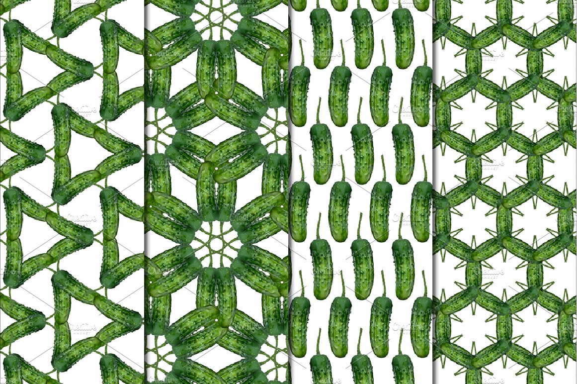 Pickle Patterns - Digital Paper preview image.
