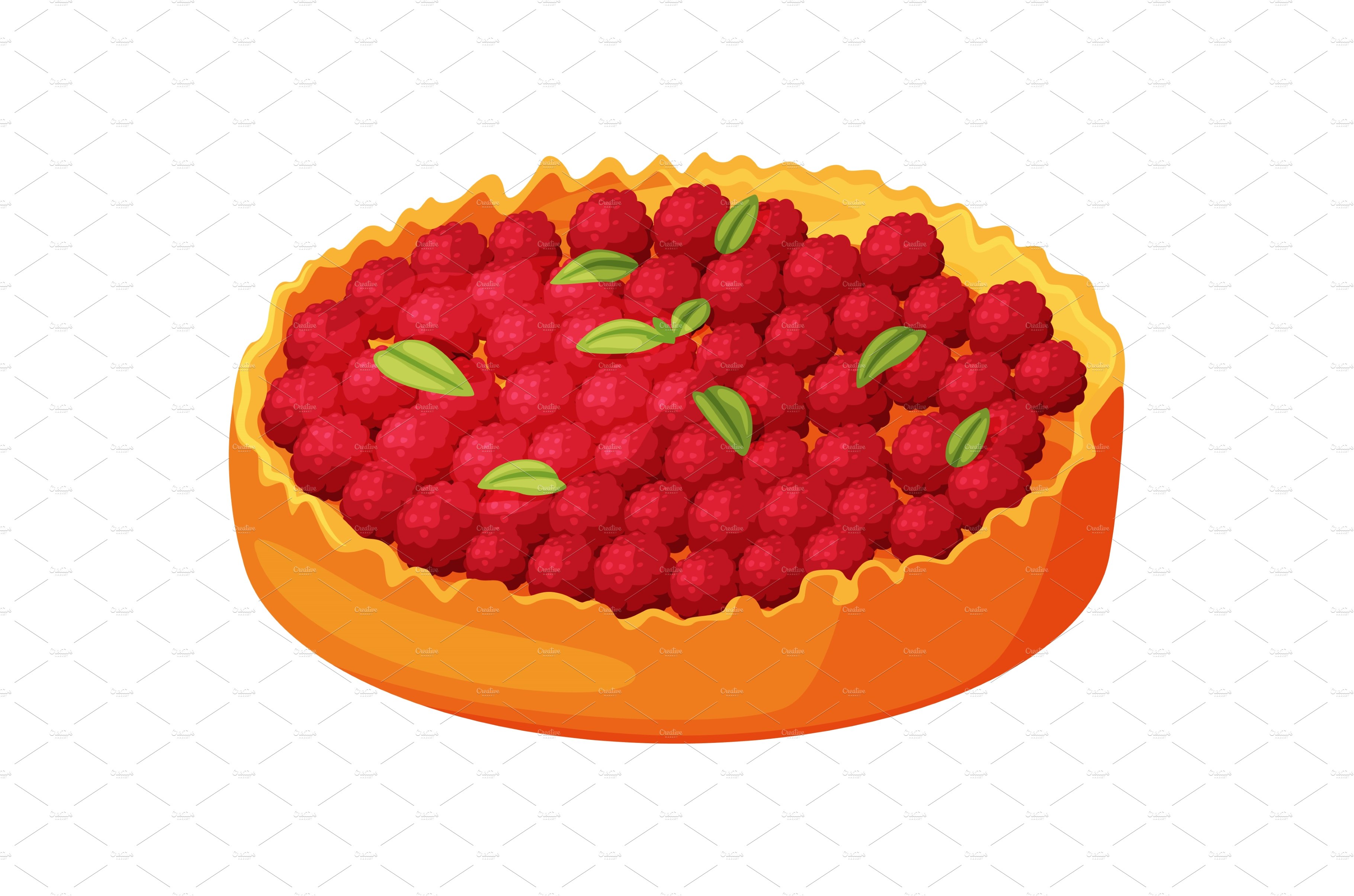 Baked Raspberry Pie Made from cover image.
