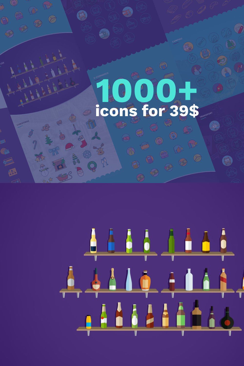 1035 icons for $39 (instead of $375) pinterest preview image.