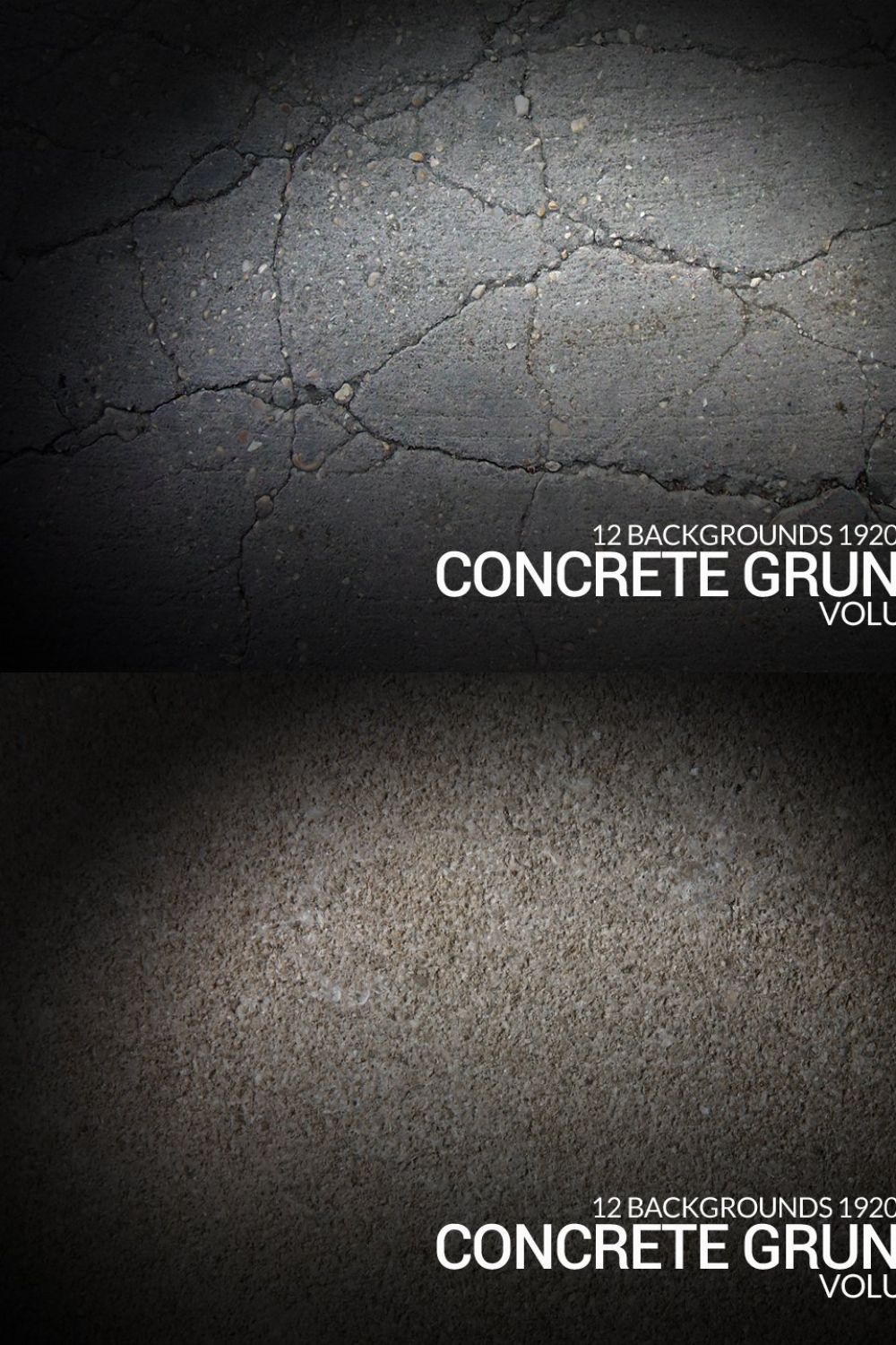 12 Concrete Grunge Backgrounds pinterest preview image.