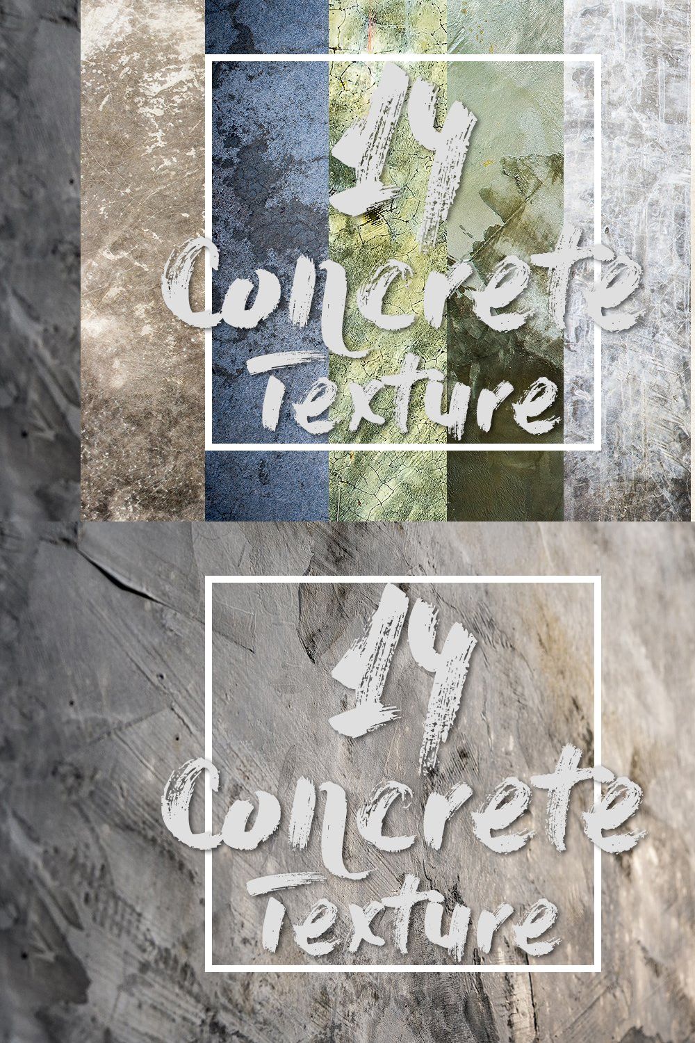 14 Concrete and Cement Textures Pack pinterest preview image.