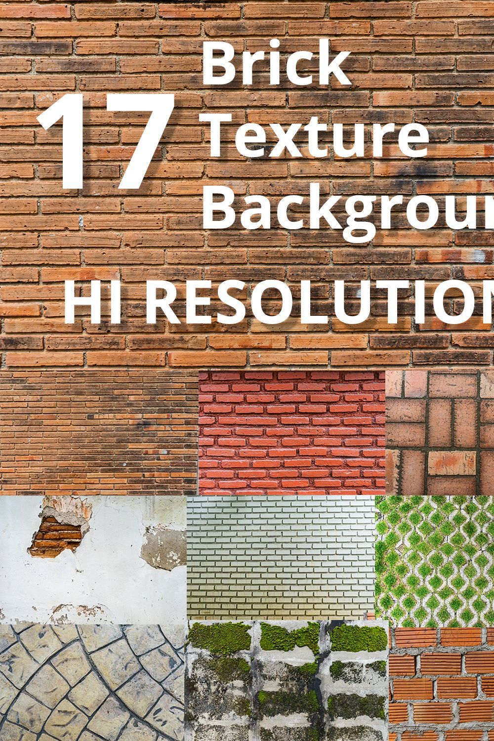 17 Brick texture background (Brick2) pinterest preview image.