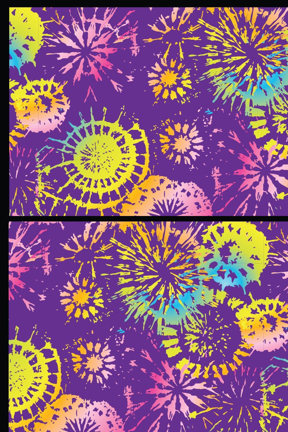 2 Tie Dye Explosion Swatches pinterest preview image.