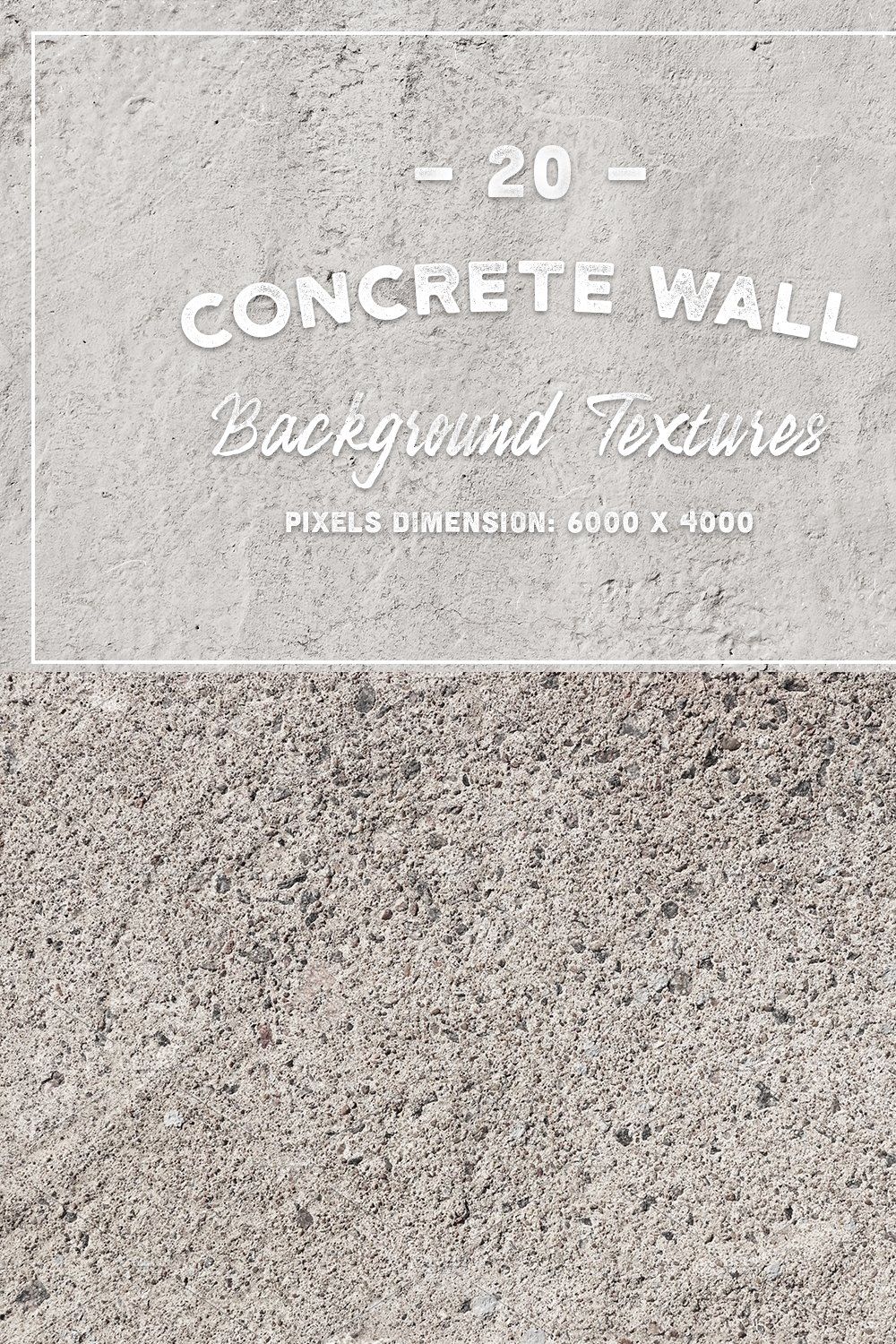 20 Concrete Wall Background Textures pinterest preview image.