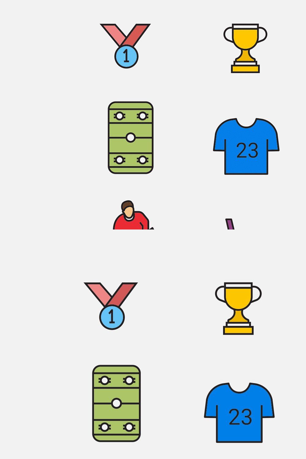 20 Hockey Icons pinterest preview image.