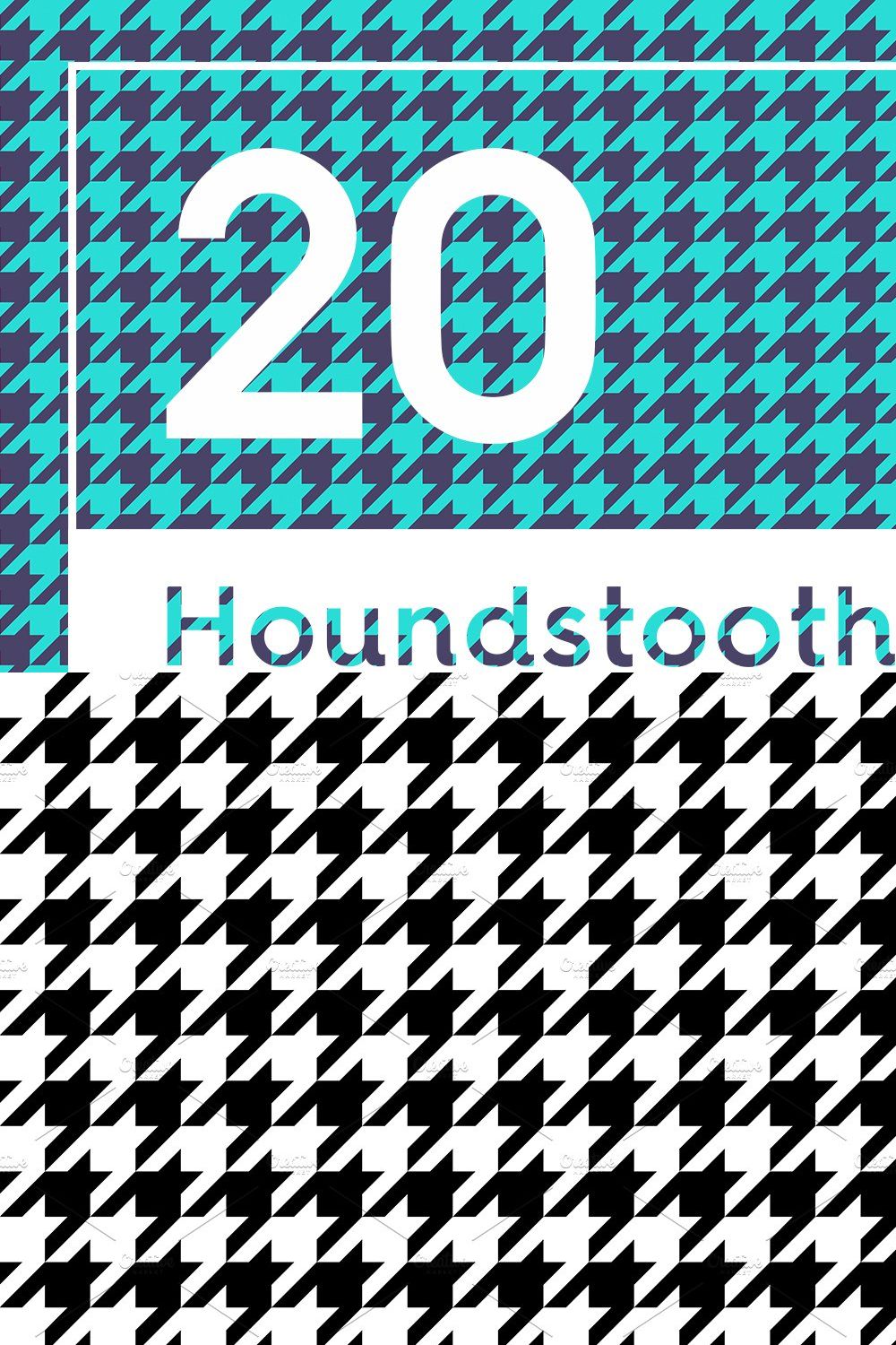 20 Houndstooth Background Textures pinterest preview image.