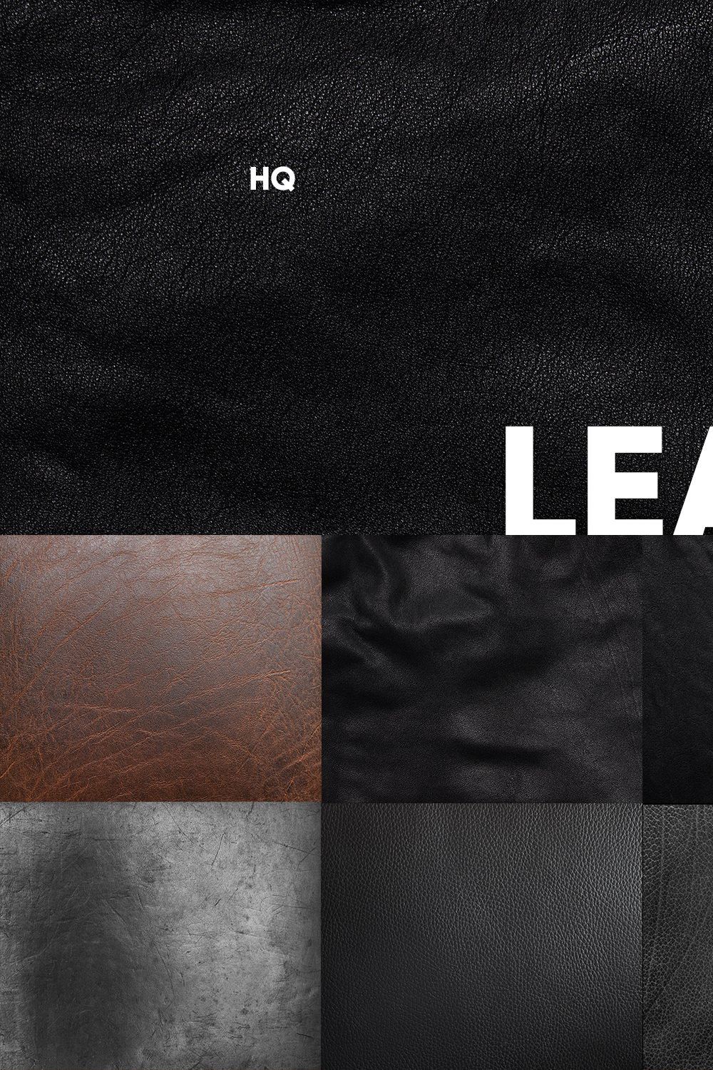 20 Leather Textures pinterest preview image.