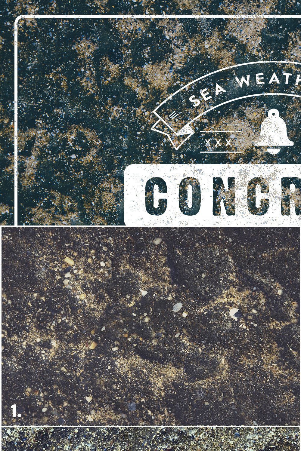 20 Weathered Sea Concrete Textures pinterest preview image.