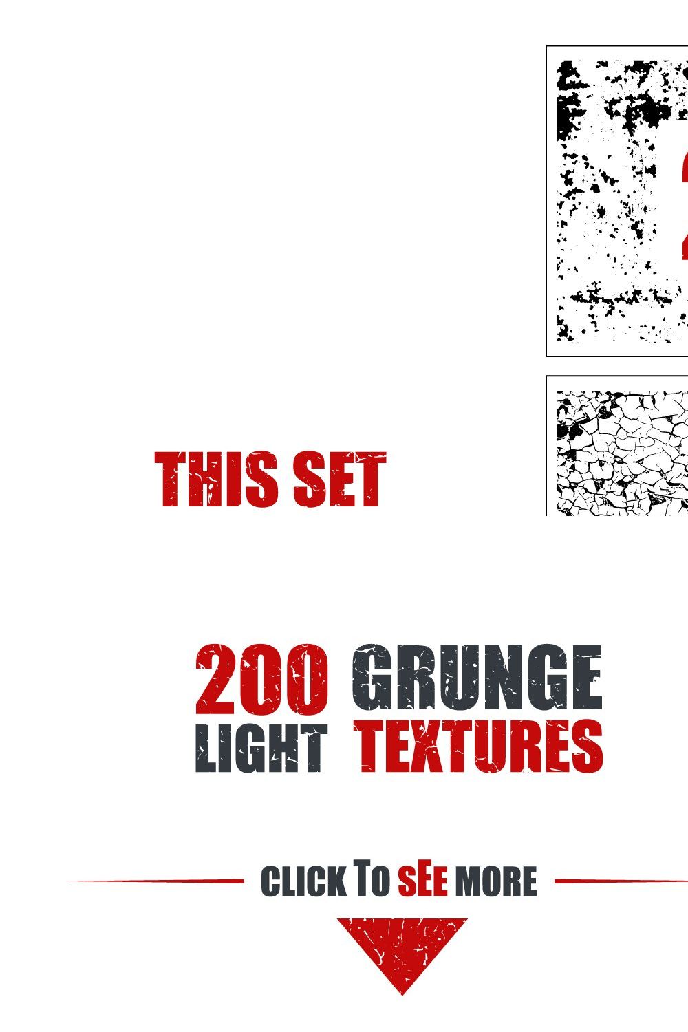 200 Light Grunge Textures pinterest preview image.