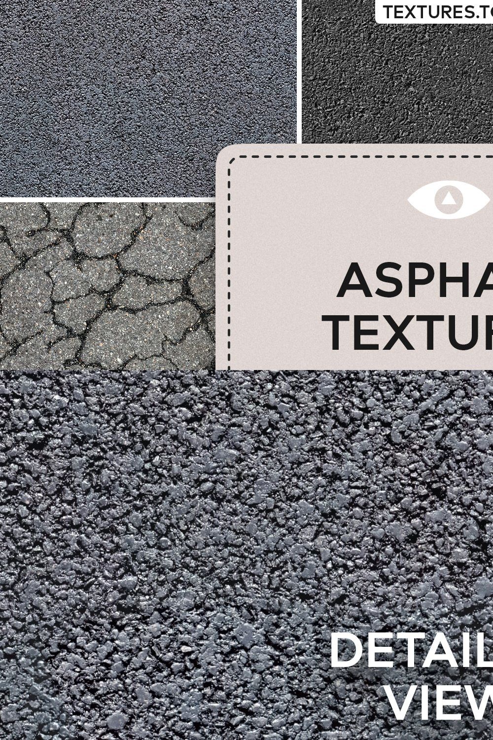 24 Seamless Asphalt Texture Pack pinterest preview image.