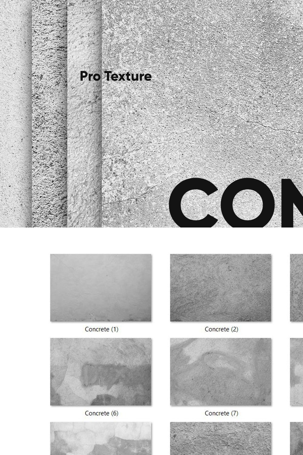 25 Concrete Texture pinterest preview image.