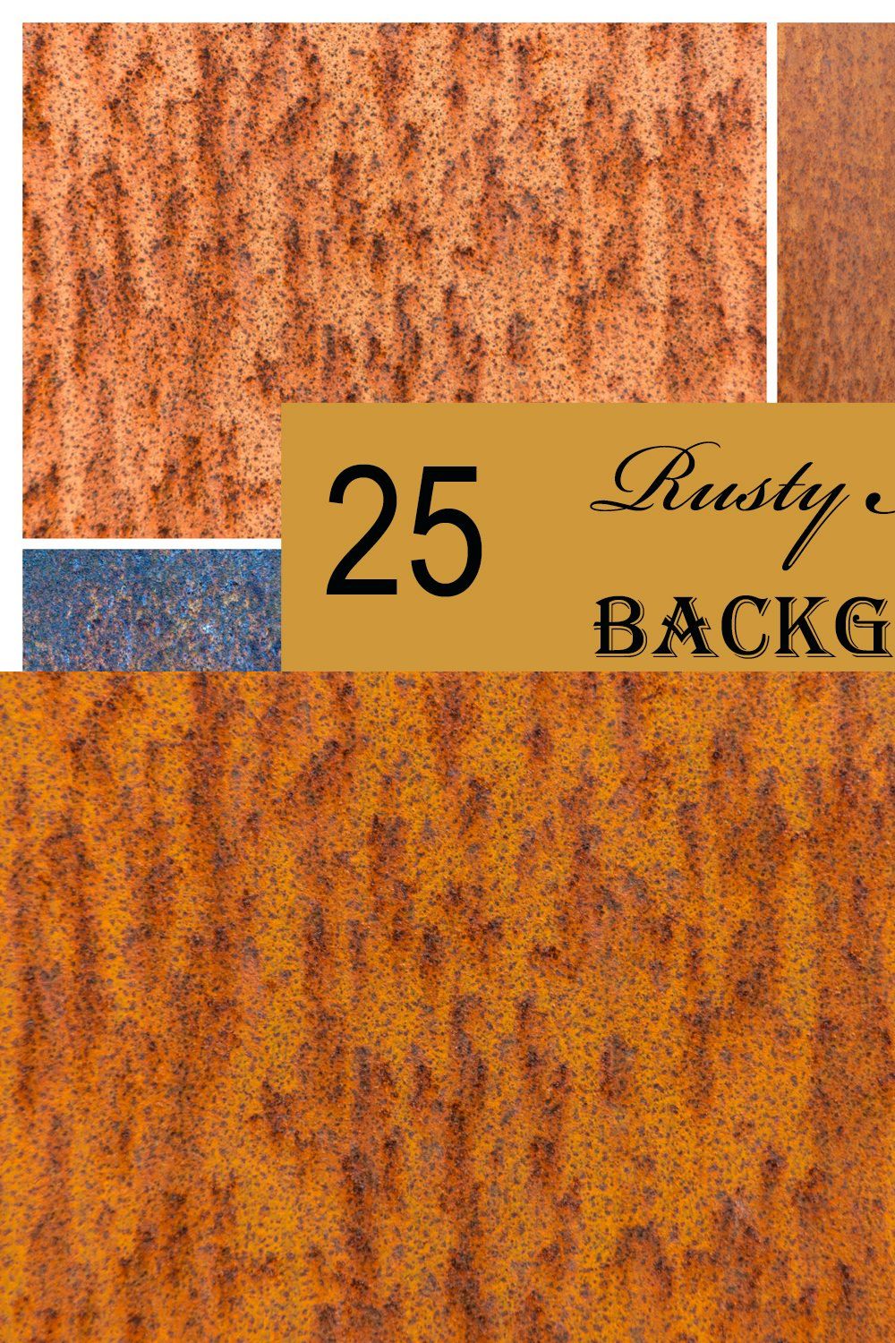 25 Rust Metal Texture Background pinterest preview image.