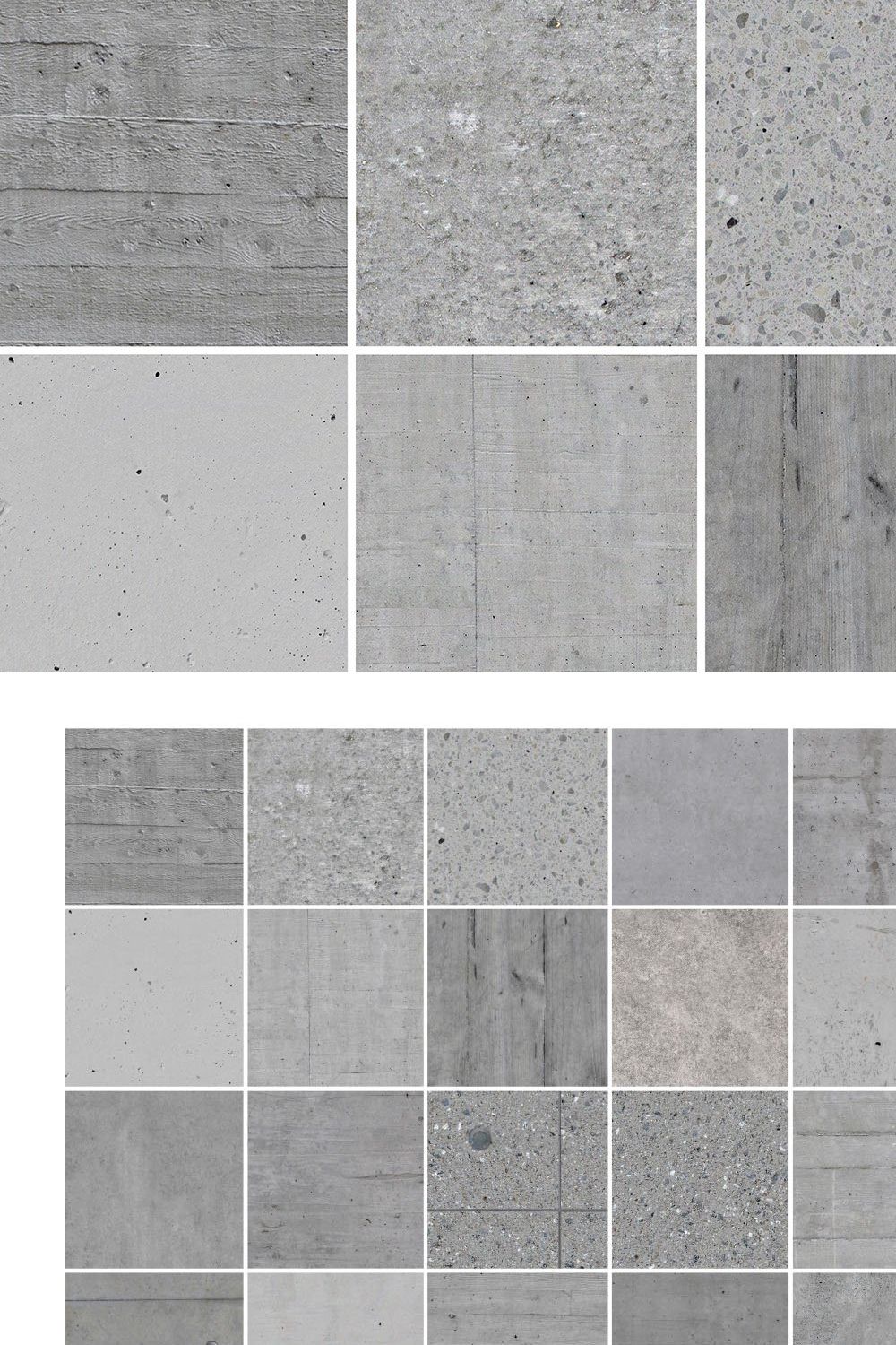 25 Seamless Concrete Textures pinterest preview image.