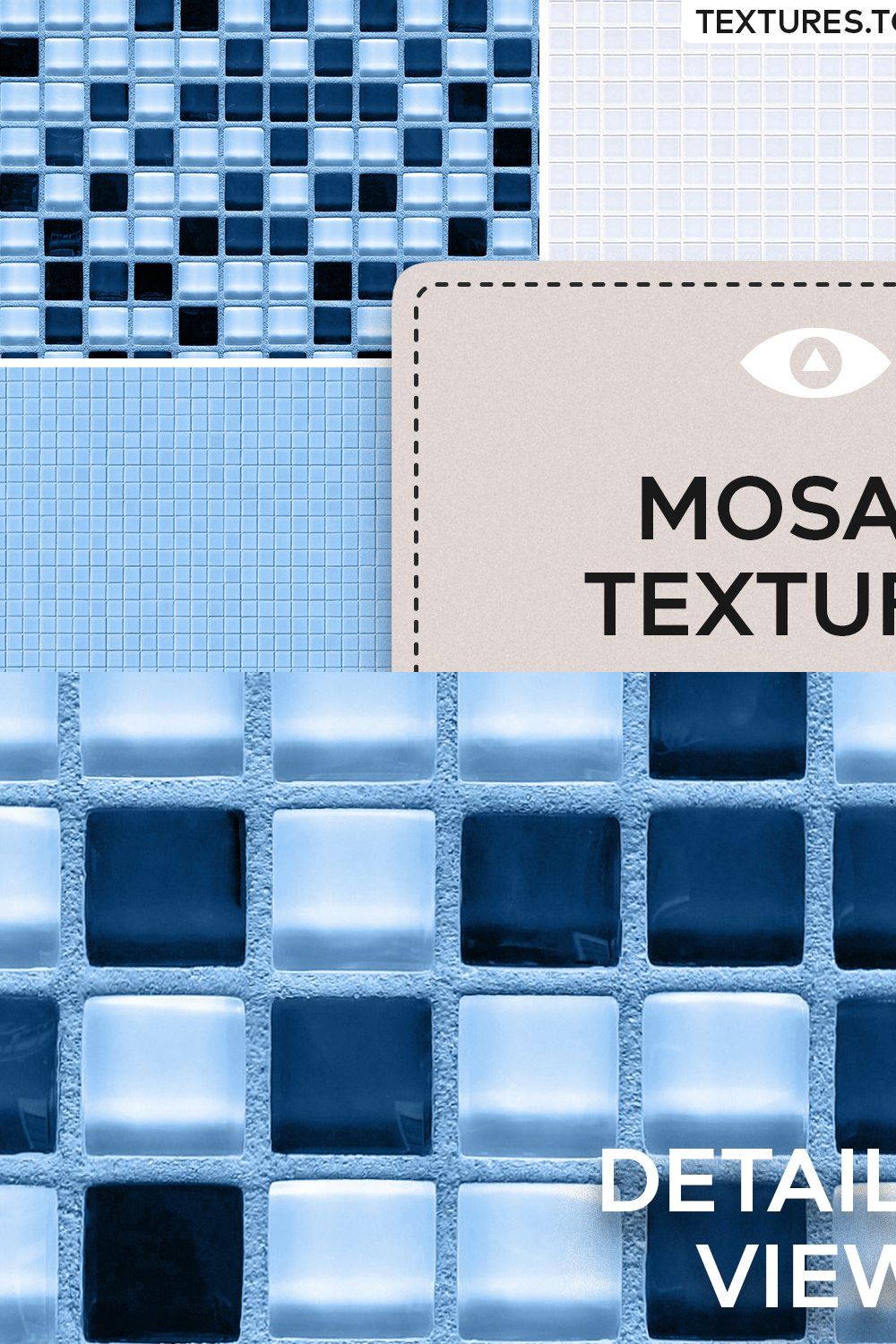 30 Seamless Mosaic Texture Pack pinterest preview image.