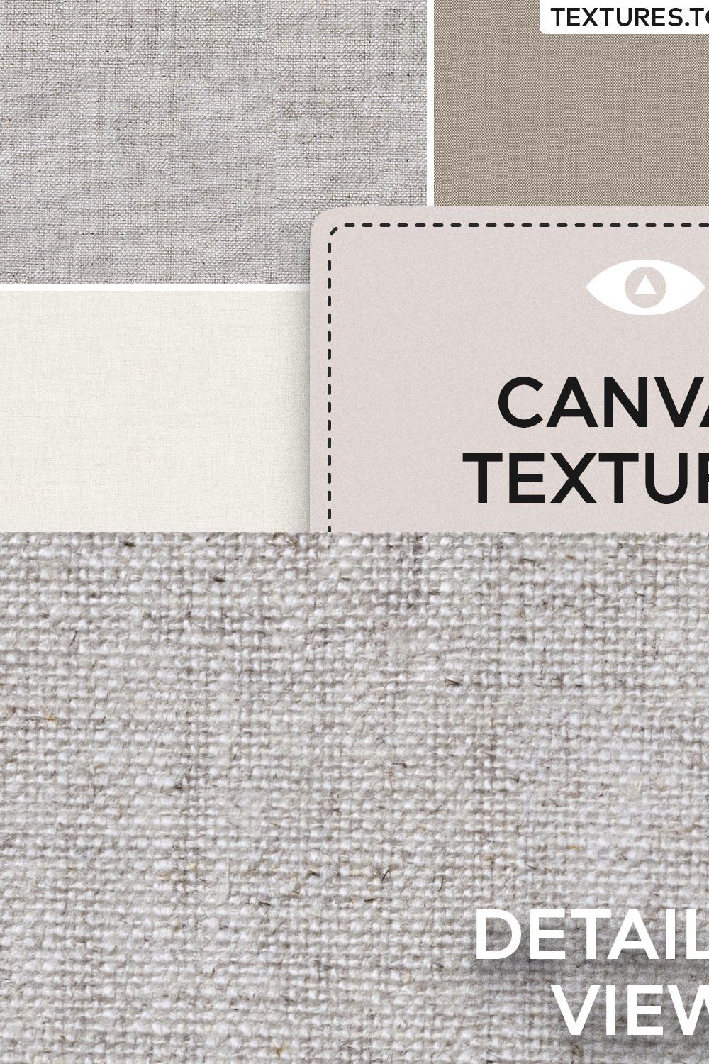 33 Seamless Canvas Texture Pack pinterest preview image.