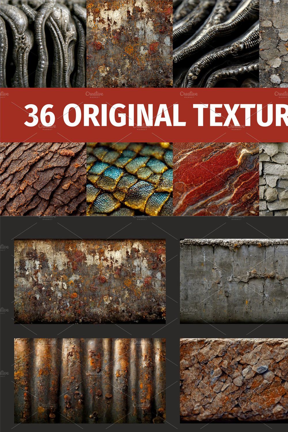 36 Original Textures pinterest preview image.