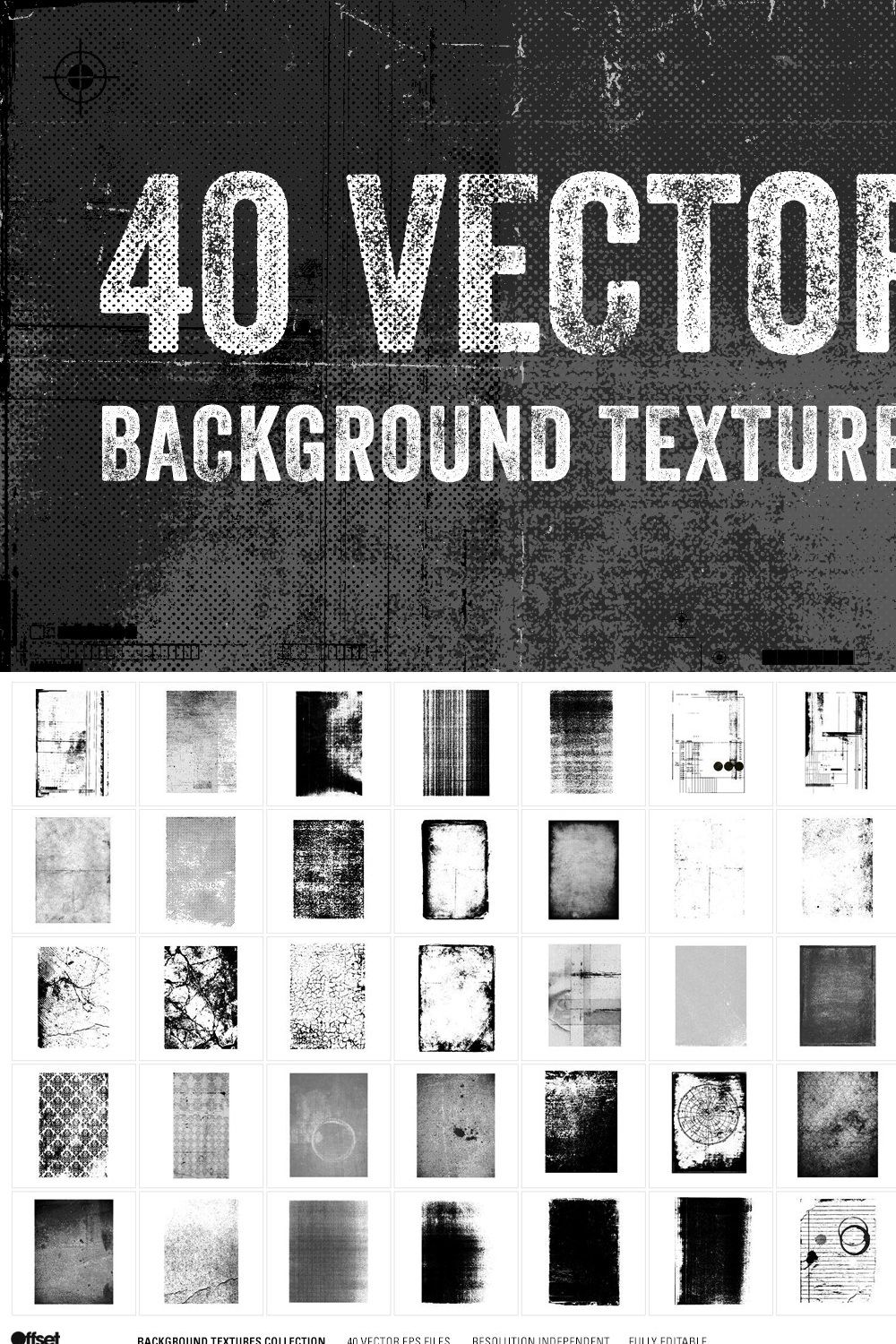 40 Vector Background Textures pinterest preview image.