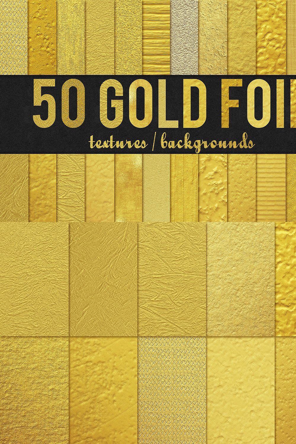 50% OFF 50 Gold Foil Textures pinterest preview image.