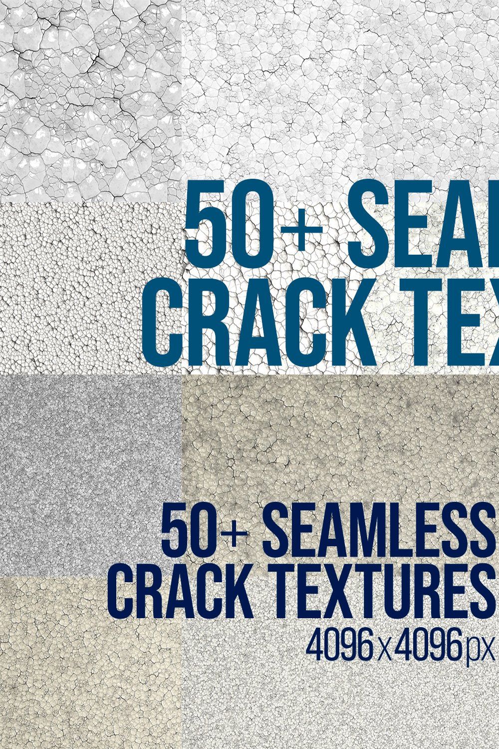 50+ Seamless Crack Textures pinterest preview image.