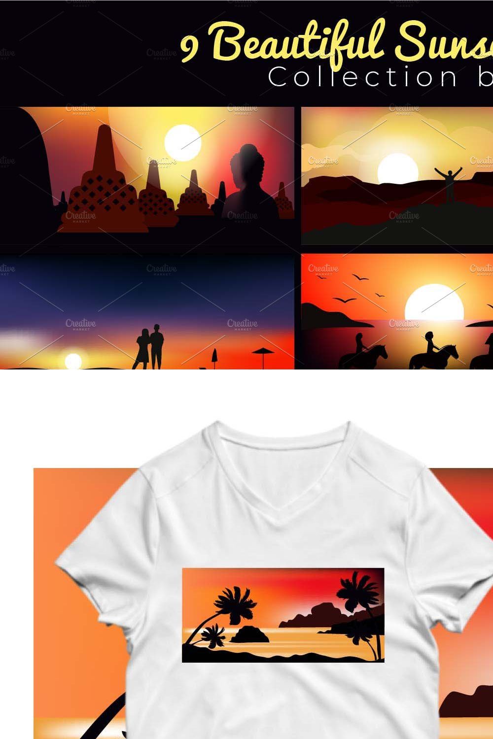 9 Beautifull Sunset collection pinterest preview image.