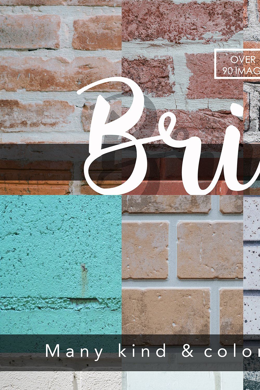 +90 Brick texture background pinterest preview image.