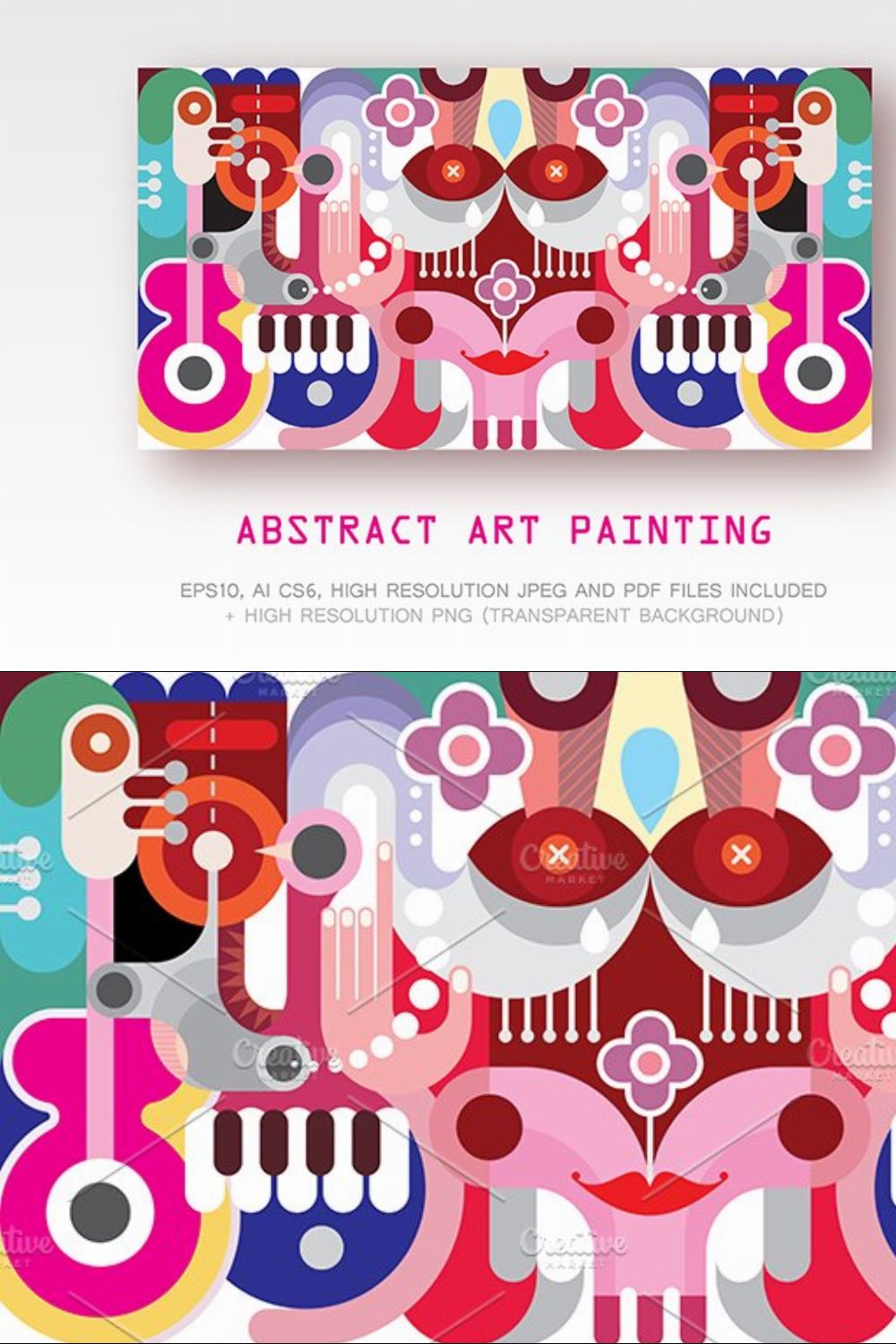 Abstract Art Illustration pinterest preview image.