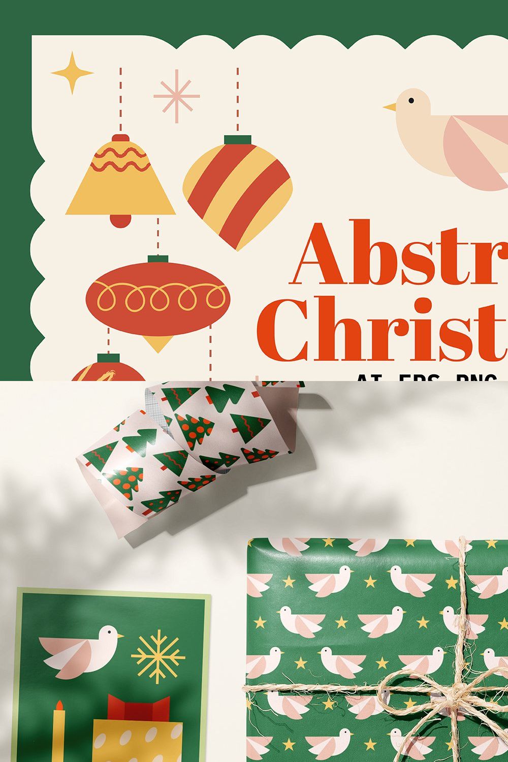 Abstract Christmas cliparts, posters pinterest preview image.