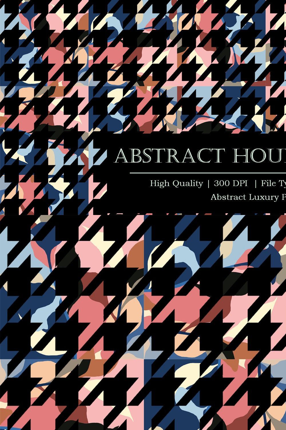 Abstract Houndstooth pattern pinterest preview image.