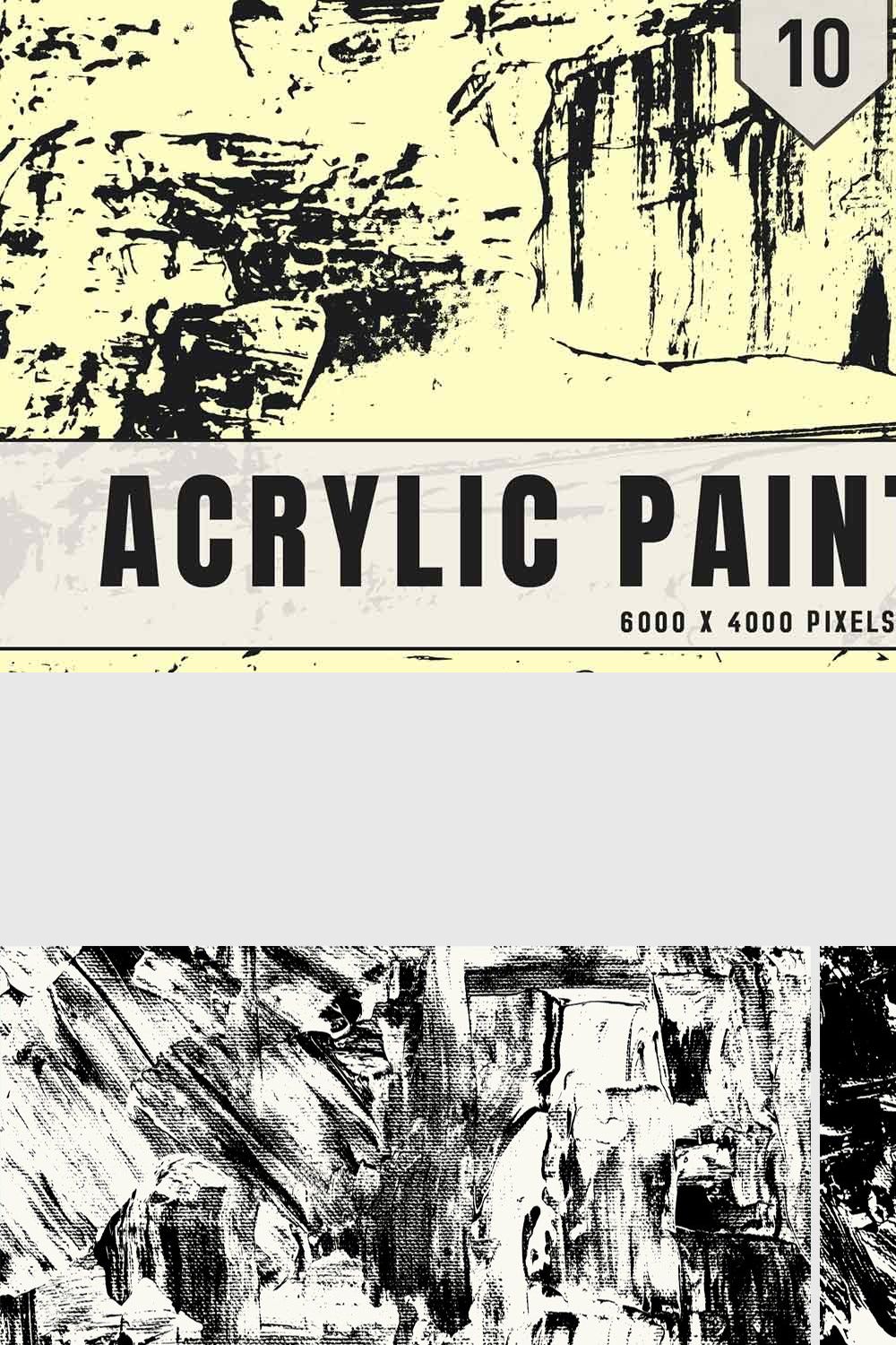 Acrylic Paint Textures pinterest preview image.