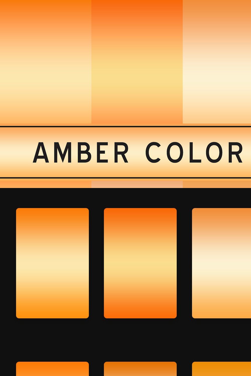 Amber Color Gradients pinterest preview image.