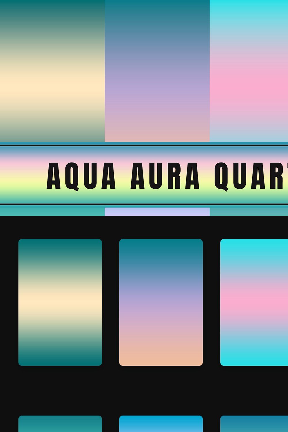 Aqua Aura Quartz Gradients pinterest preview image.