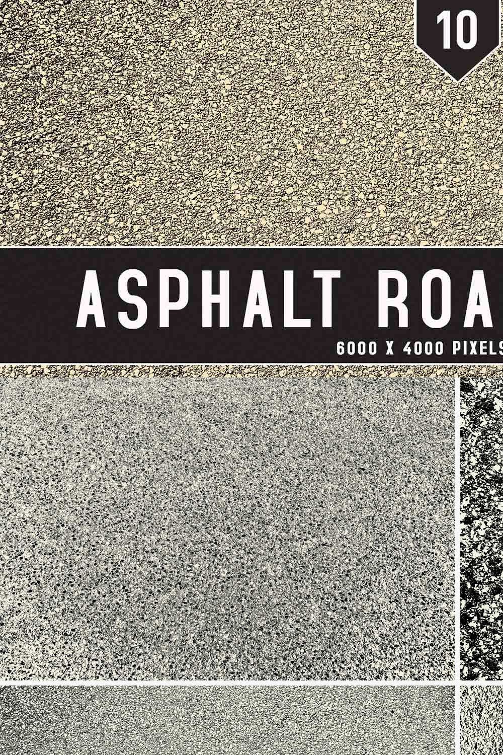 Asphalt Road Texture pinterest preview image.