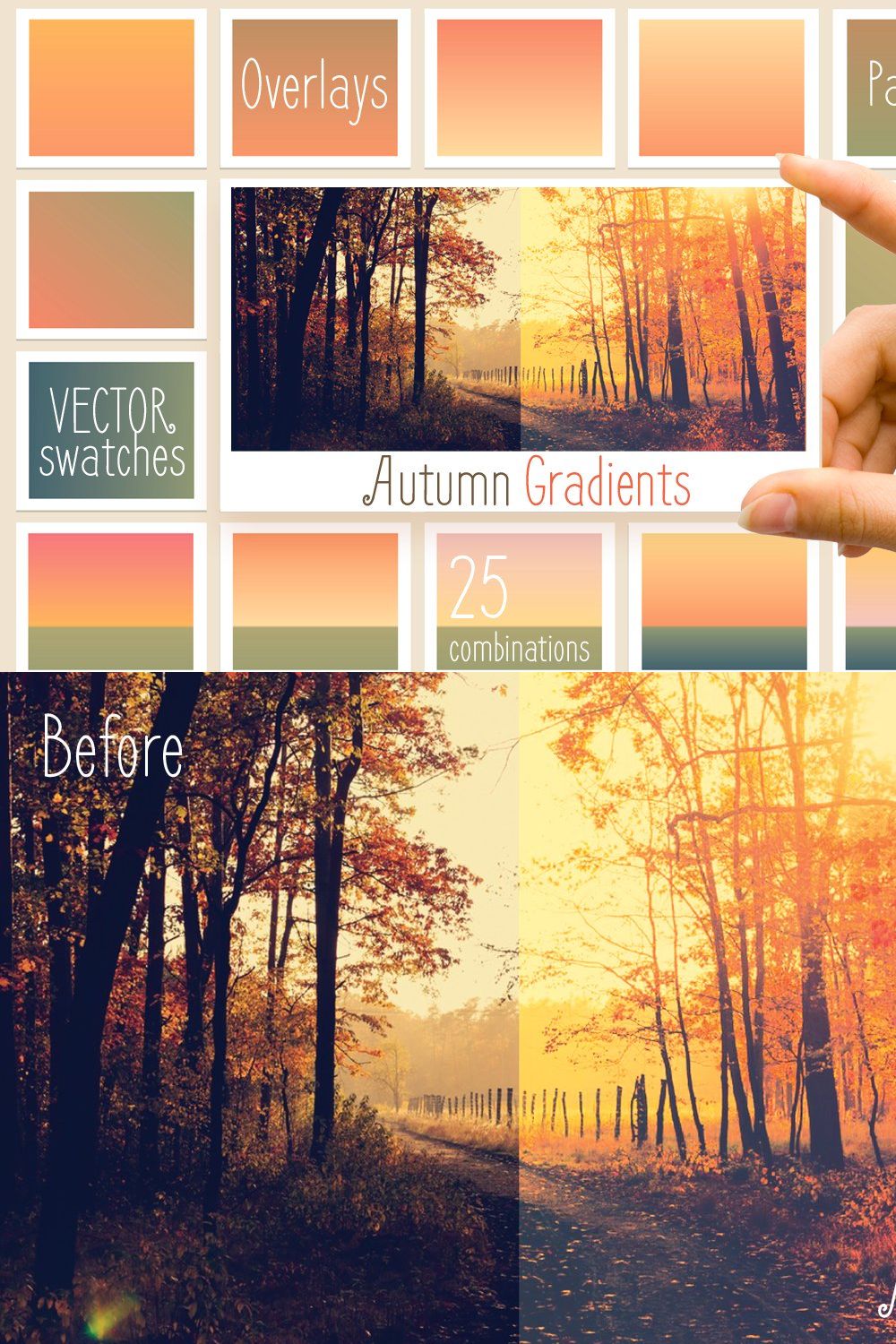 Autumn gradients pinterest preview image.