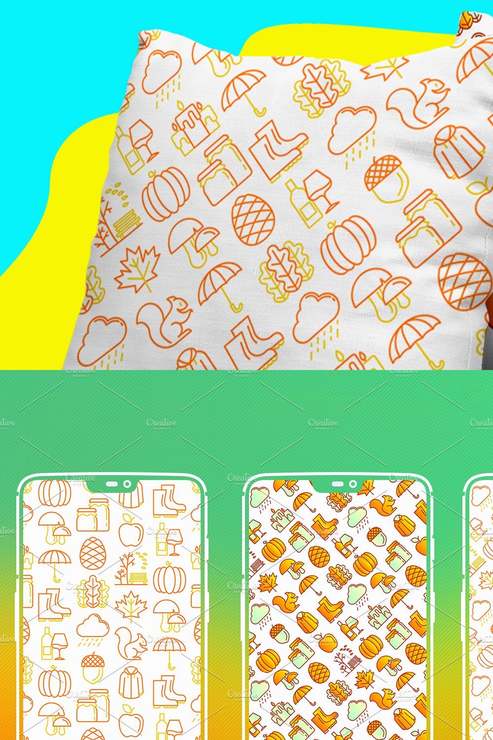 Autumn Patterns Collection pinterest preview image.