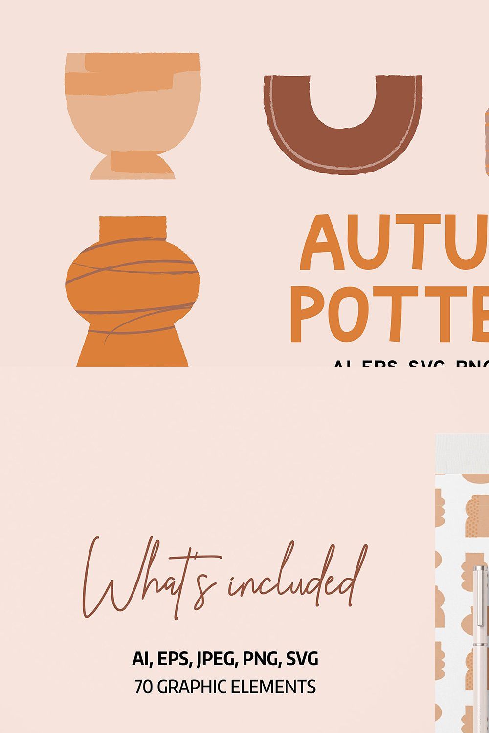 Autumn Pottery | Cliparts, Patterns pinterest preview image.