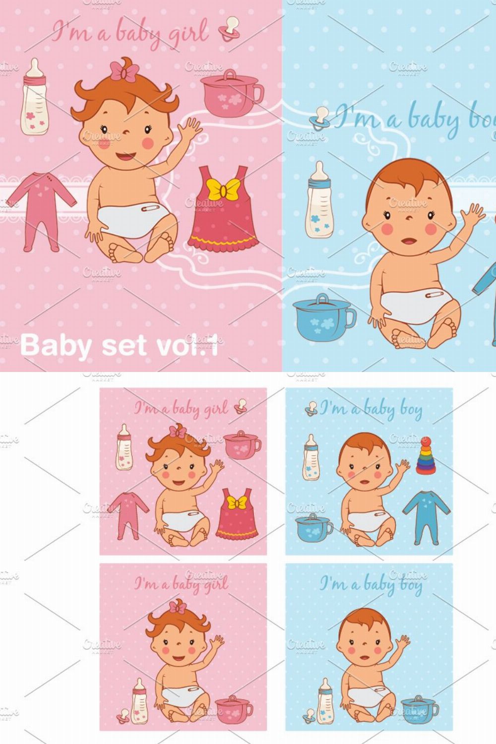 Baby set vol.1 pinterest preview image.