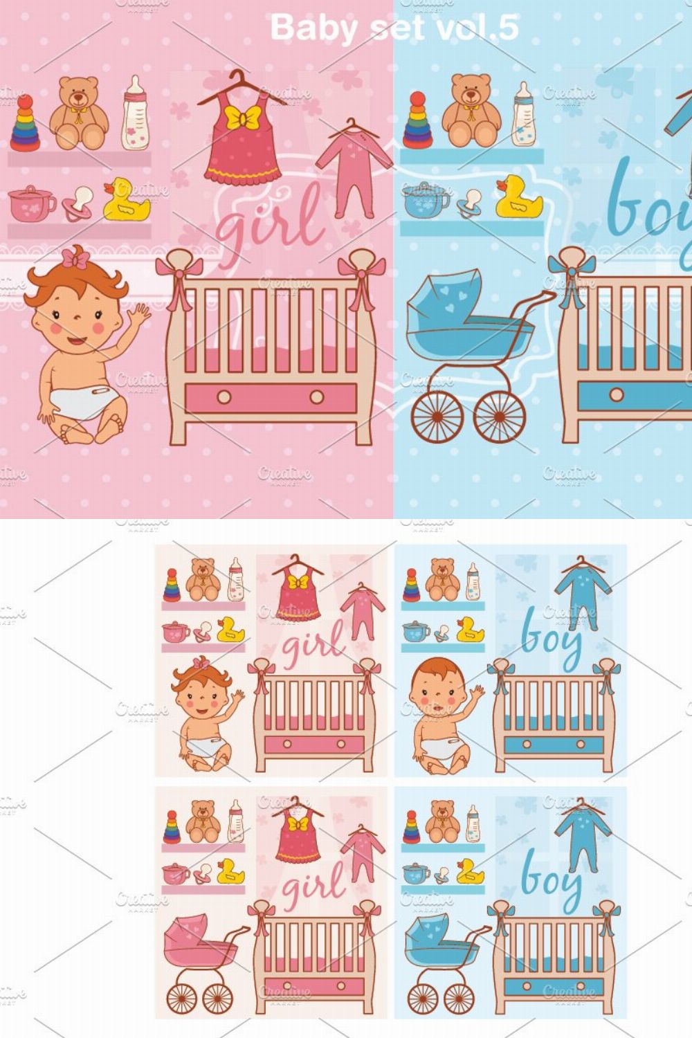 Baby set vol.5 pinterest preview image.