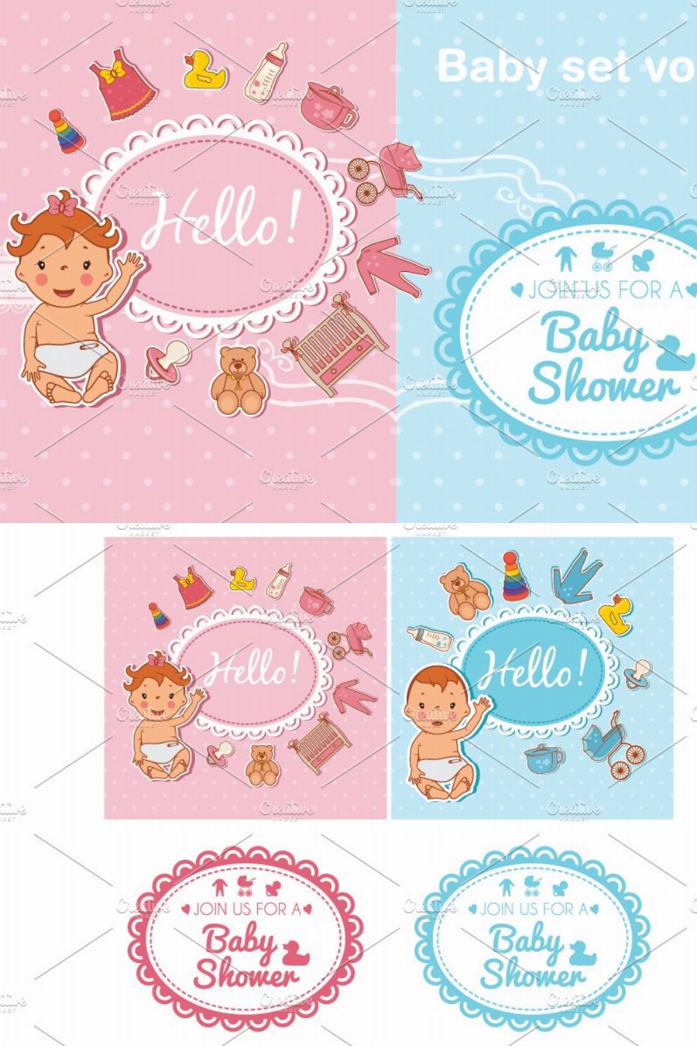 Baby set vol.7 pinterest preview image.